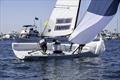 Cole Tapper (AUS) with crew Jack Frewin and Hamish Vass crossing the finish line and winning the 57th Governor's Cup © Tom Walker