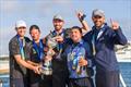 Taylor Canfield and crew Mike Menninger, Eric Shampain, Victor Diaz de Leon and Mike Buckley winning the 2020 WMRT championship at the Bermuda Gold Cup © Ian Roman / WMRT