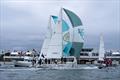 © Ian Roman / WMRT Poole and Tapper cross the finish line after a tight race on day 4 of the 60th Congressional Cup © Ian Roman / WMRT
