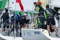 © Ian Roman / WMRT Monnin (left) and Poole (right, with crew Joachim Aschenbrenner, Ben Lamb, Mal Parker, Rob Scivenor, Harry West) meet in the pre-start of the finals of the 60th Congressional Cup © Ian Roman / WMRT
