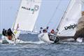 2025 GKSS Match Cup Sweden and Nordea Women's Trophy Day 3: USA's Chris Poole/ Riptide Racing and Switzerland's Eric Monnin/ Capvis Swiss Match Racing Team in a close duel against the Marstrand rocks © WMRT