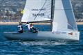 Skipper Cole Tapper with crew Jack Frewin and Hamish Vass - 58th Governor's Cup International Youth Match Racing Championship Day 3 © Tom Walker