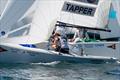 Skipper Cole Tapper (AUS) with crew Jack Frewin and Hamish Vass  - 58th Governor's Cup International Youth Match Racing Championship Day 4 © Tom Walker