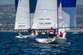 Skipper Morgan Pinckney (USA) with crew Cam Spriggs, Kelly Holthus and Alice Schmidt, Skipper Justin Callahan (USA) with crew Oliver Lloyd and Harrison Strom - 58th Governor's Cup International Youth Match Racing Championship Day 4 © Tom Walker