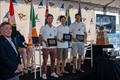 Second Place: Skipper Justin Callahan (USA) with crew Oliver Lloyd and Harrison Strom - 58th Governor's Cup International Youth Match Racing Championship © Tom Walker