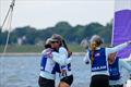 Team Baam celebrate winning the Santa Maria Cup, Stage 2 of the 2026 Women's World Match Racing Tour &copy; Ted Morgan