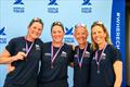 2nd Place WINGS Sailing/SWE (l-r) Linnea Wennergren, Annie Wennergren, Annika Carlunger, Anna Östling at the Santa Maria Cup, Stage 2 of the 2026 Women's World Match Racing Tour &copy; Ted Morgan