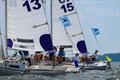 Aliie Blecher/USA and Anna Östling/SWE in the final of the Santa Maria Cup, Stage 2 of the 2026 Women's World Match Racing Tour &copy; Ted Morgan