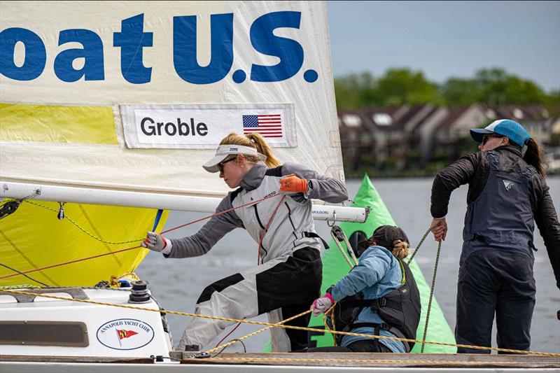 Bridget Groble (USA) Bow Down Racing - 2023 Santa Maria Cup  photo copyright Walter Cooper taken at Eastport Yacht Club and featuring the Match Racing class