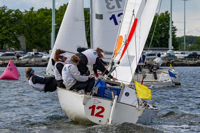 Celia Willison (NZL)/ EDGE Womens Match at the 2023 Santa Maria Cup photo copyright Walter Cooper taken at Eastport Yacht Club and featuring the Match Racing class