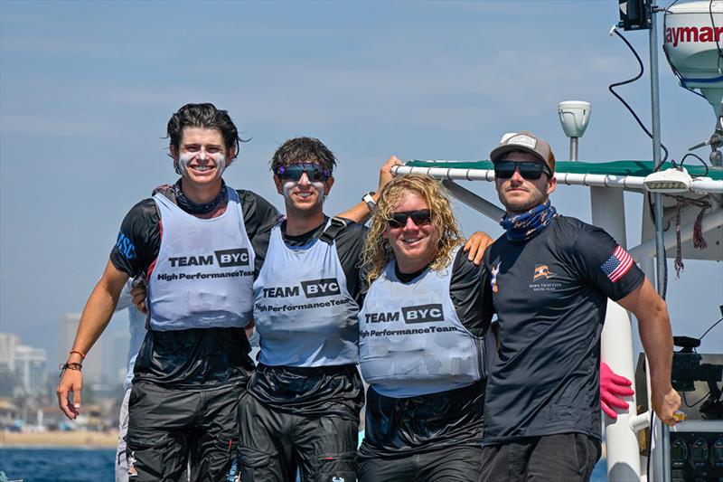 Jeffrey Petersen (USA), Enzo Menditto (USA), Max Brennan (USA), and their coach, Frankie Dair (AUS) - 56th Governor's Cup - photo © Tom Walker Photography