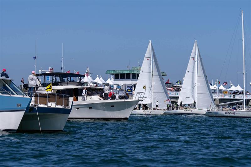 Spectators watch the racing in the 59th Congressional Cup photo copyright Ian Roman / WMRT taken at Long Beach Yacht Club and featuring the Match Racing class