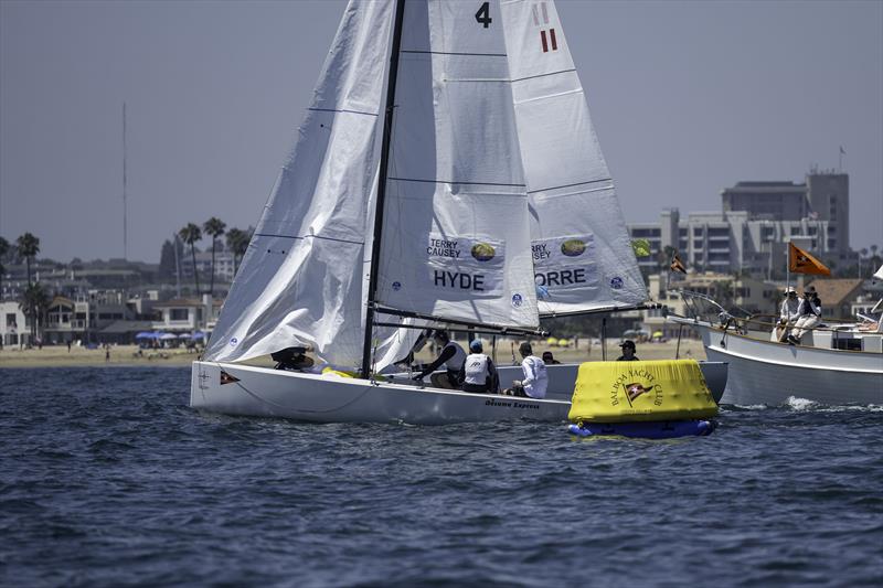 Josh Hyde (NZL) and MarcelloTorre (AUS) dial up at start - 57th Governor's Cup photo copyright Tom Walker taken at Balboa Yacht Club and featuring the Match Racing class