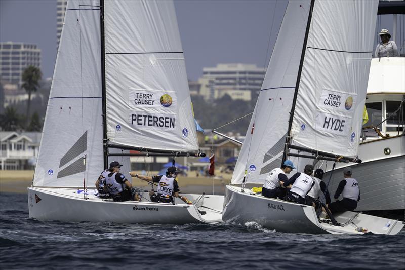 Jeffrey Petersen (USA) with crew Daniel Pegg, Enzo Menditto vs. Josh Hyde (NZL) and crew Tom Pilkington, Zach Fong, and Cody Coughlan - 57th Governor's Cup - photo © Tom Walker