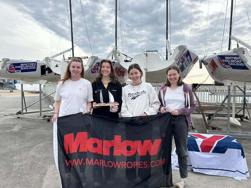 Juliette Kennedy's winning team in the RYA Marlow Ropes Women's Match Racing Championship photo copyright Jess Beecher taken at Weymouth & Portland Sailing Academy and featuring the Match Racing class