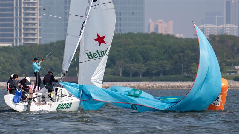 Ian Garreta (FRA) with crew Vicenç Girodeau, Thibaut Demai, Calixte Benoit, Alice Chiappori - photo © Ian Roman / WMRT