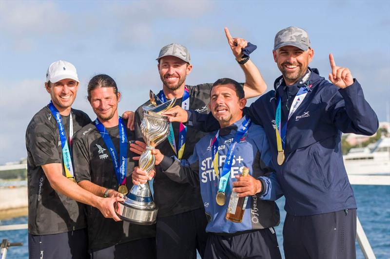 Taylor Canfield and crew Mike Menninger, Eric Shampain, Victor Diaz de Leon and Mike Buckley winning the 2020 WMRT championship at the Bermuda Gold Cup - photo © Ian Roman / WMRT