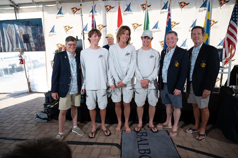Skipper Josh Hyde (NZL) with crew Zach Fong and Nick Drummond - 58th Governor's Cup International Youth Match Racing Championship photo copyright Tom Walker taken at Balboa Yacht Club and featuring the Match Racing class
