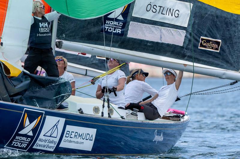 Sweden's Anna Östling and the Wings Sailing Team looking to clinch the 2025 Women's World Match Racing Tour title in Bermuda - photo © Ian Roman / WMRT 