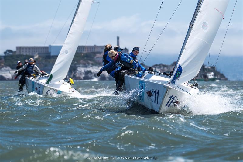Sweden’s Anna Östling and the WINGS SailingTeam at the Casa Vela Cup in San Francisco in May - photo © Anna Suslova / 2025 WWMRT Casa Vela Cup