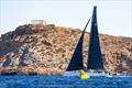 Aiolos takes line honours beneath the Temple of Poseidon on Cape Sounion © Nikos Alevromytis / Alen Photography