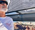 Adrian Keller helms Allegra gingerly past Santorini © Helena Darvelid / Allegra