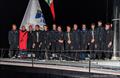 The Black Jack team celebrate their Line Honours win in Cherbourg © Bow Caddy Media