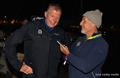 Black Jack 100's owner Remon Vos talks to Andy Rice on the dock at Cherbourg © Bow Caddy Media