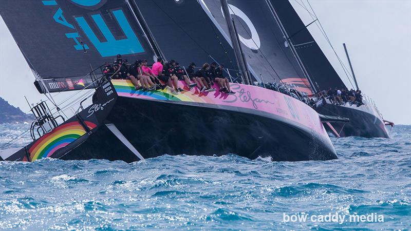Day 1 Start with Stefan Racing and andoo Comanche - 2022 HIRW photo copyright Bow Caddy Media taken at Hamilton Island Yacht Club and featuring the Maxi class