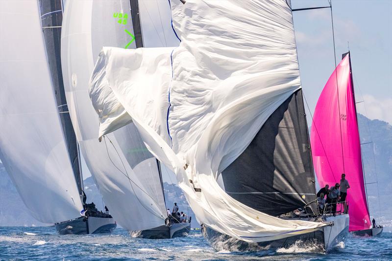 Some kite drops went better than others during the short coastal race on day 3 of the IMA Maxi Europeans - photo © IMA / Studio Borlenghi 