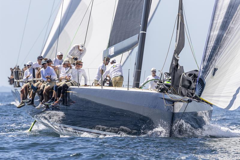 Hap Fauth steers Bella Mente to victory in today's race - IMA Maxi European Championship 2024 photo copyright IMA / Studio Borlenghi taken at Circolo del Remo e della Vela Italia and featuring the Maxi class