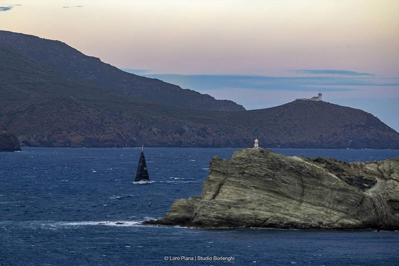 During the race the maxis typically saw the maximum wind while passing the Giraglia rock. Timing gybes well here was crucial - 2024 Loro Piana Giraglia - photo © Loro Piana / Studio Borlenghi