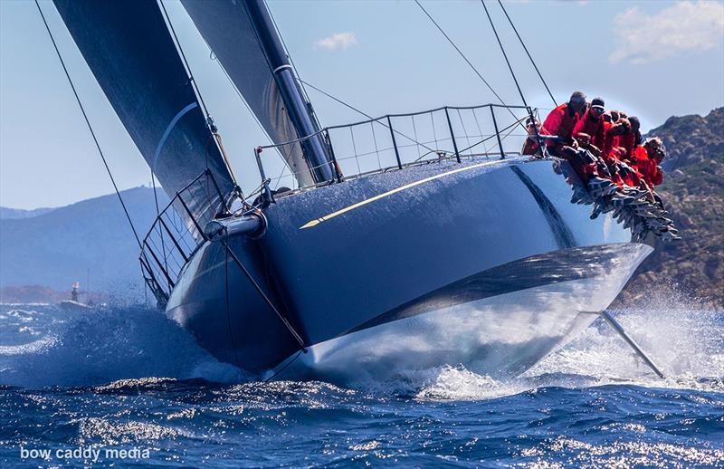 My Song heading for the finish line photo copyright Bow Caddy Media taken at Yacht Club Costa Smeralda and featuring the Maxi class