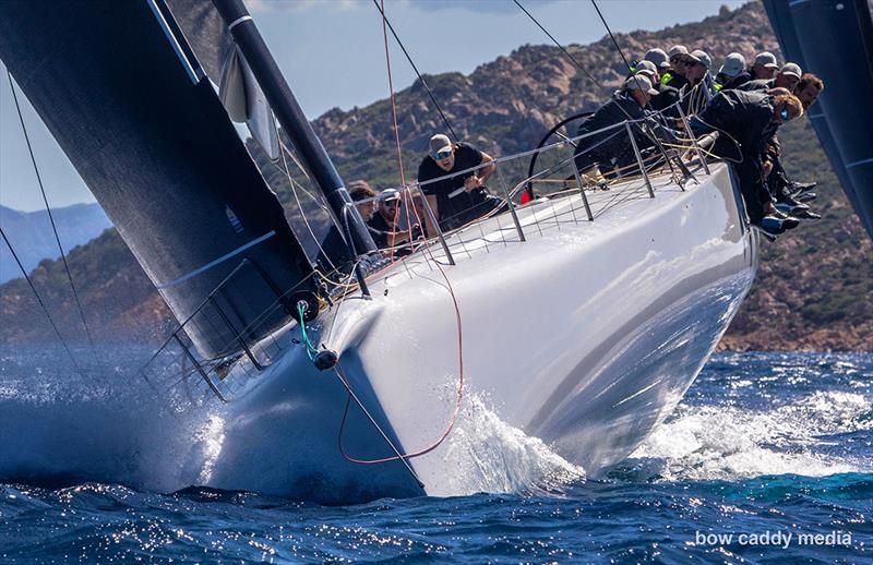 Capricorn heads for the finish photo copyright Bow Caddy Media taken at Yacht Club Costa Smeralda and featuring the Maxi class