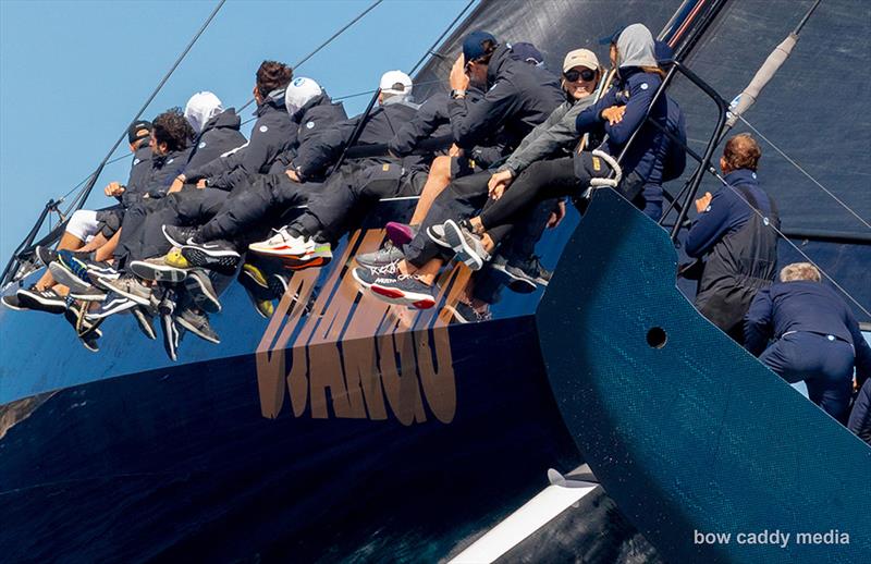 Django crew photo copyright Bow Caddy Media taken at Yacht Club Costa Smeralda and featuring the Maxi class