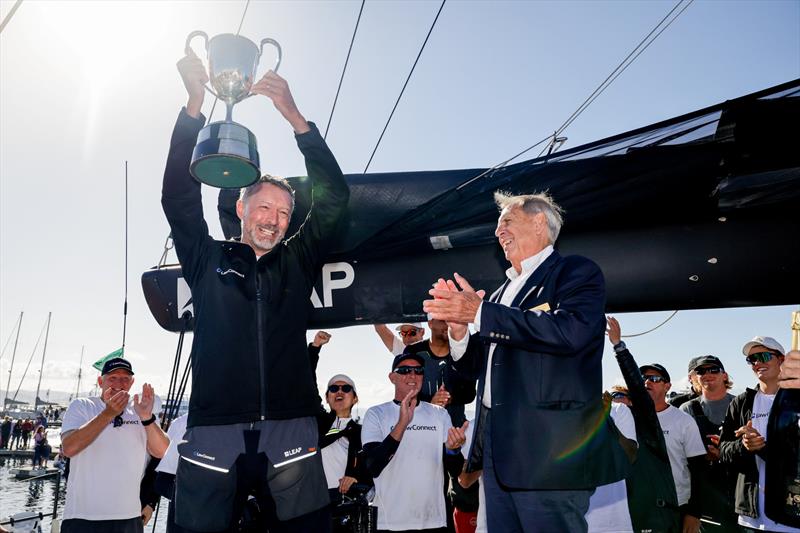 Christian Beck after winning Line Honours in the  2023 Rolex Sydney Hobart Yacht Race - photo © CYCA | Salty Dingo