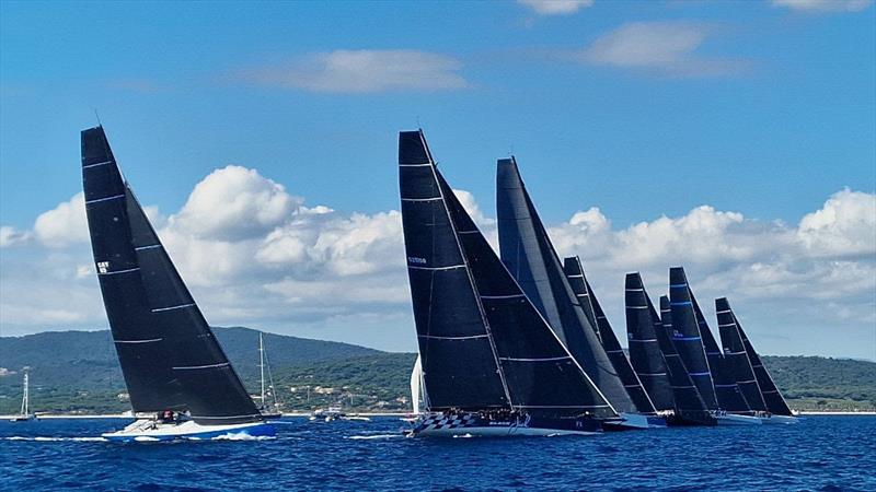 Maxi A sets sail on its coastal race - Les Voiles de Saint-Tropez photo copyright IMA taken at Société Nautique de Saint-Tropez and featuring the Maxi class