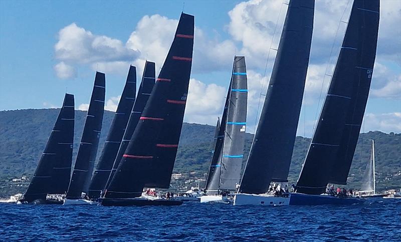 Maxi A sets sail - Les Voiles de Saint-Tropez photo copyright IMA taken at Société Nautique de Saint-Tropez and featuring the Maxi class