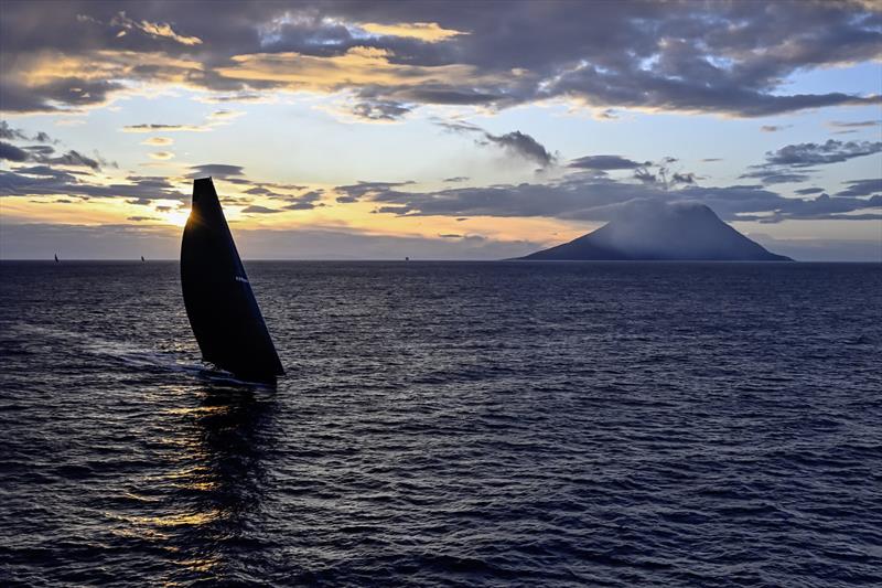 Black Jack leads around Stromboli - photo © Rolex / Kurt Arrigo