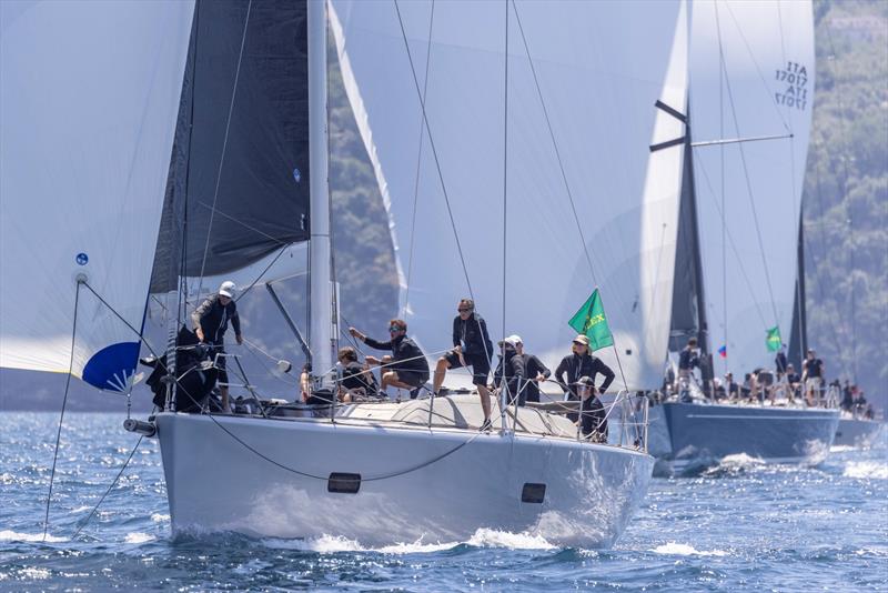 IMA President Benoît de Froidmont's Wally 60 Wallyño leads Kallima onto the triangular part of today's course - photo © IMA / Studio Borlenghi