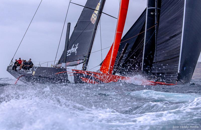 A confused sea off Sydney Heads as Master Lock Comanche powers back to the Harbour made for challenging conditions - photo © Bow Caddy Media