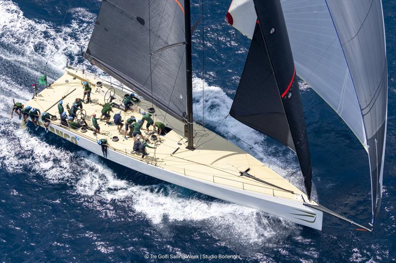 IMA Maxi European Championship 2026 - Inshore Racing final day photo copyright Tre Golfi Sailing Week / Studio Borlenghi taken at Circolo del Remo e della Vela Italia and featuring the Maxi class