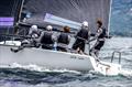 Michael Tarabochia's White Room (GER677) with Luis Tarabochia helming, and crewed by Sebastian Bühler, Marco Tarabochia, Jules Nett - 2025 Melges 24 European Sailing Series / Italian Open Championship - Fraglia Vela Riva, Riva del Garda, ITA © IM24CA | Zerogradinord