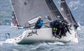 Miles Quinton's Zhik Race Team GBR694 with Geoff carveth, Tracey Covell, Freddie Cowell, Oliver Wells - 2025 Melges 24 European Sailing Series / Italian Open Championship - Fraglia Vela Riva, Riva del Garda, ITA © IM24CA | Zerogradinord