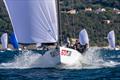 Peter Karrie's NEFELI (GER) with Alessandro Franci, Niccolò Bianchi, Saverio Cigliano, and Karlo Hmeljak, supported by coach Simon Sivitz Kosuta - Melges 24 World Championship 2025, Trieste, Italy © YCA / Giovanni Tesei