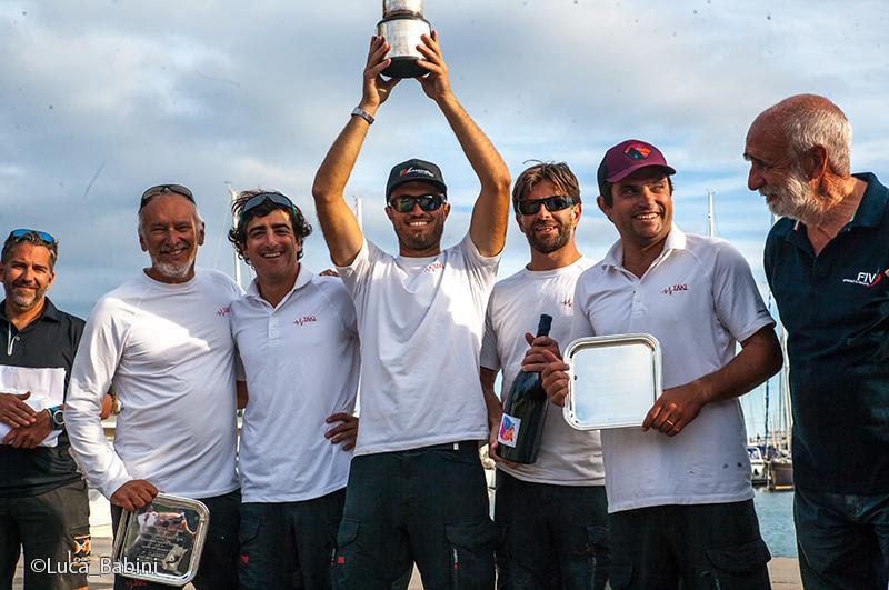 Taki 4 ITA778 - Niccolo Bertola at helm, Giacomo Fossati calling the tactics and Marco Zammarchi, Giovanni Bannetta and Pietro Seghezza in crew - Melges 24 Italian Champions 2022 and the overall and Corinthian winners of Melges 24 European Sailing Series photo copyright Luca Babini taken at Porto Maurizio Yacht Club and featuring the Melges 24 class