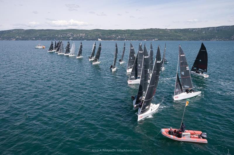 Melges 24 fleet - Melges 24 European Sailing Series 2024 in Trieste, Italy  photo copyright YCA / ITA M24 Class / Alberto Lucchi taken at Yacht Club Adriaco and featuring the Melges 24 class