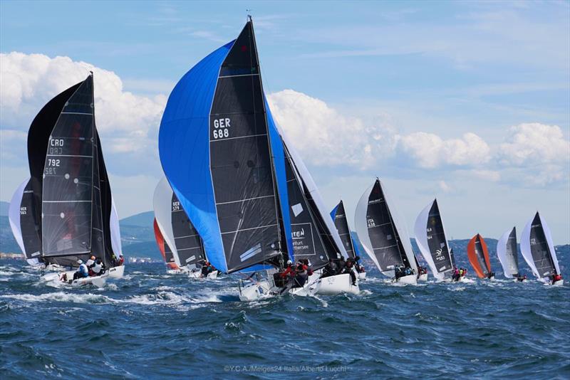 Melges 24 fleet - Melges 24 European Sailing Series 2024 in Trieste, Italy photo copyright YCA / ITA M24 Class / Alberto Lucchi taken at Yacht Club Adriaco and featuring the Melges 24 class