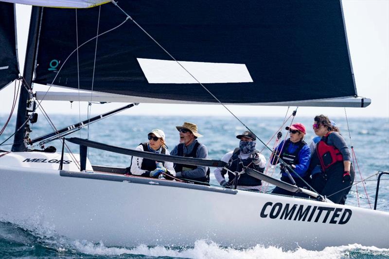 Sallie Lang's Committed USA658 at the 2024 Melges 24 U.S. Nationals in Santa Barbara  photo copyright Sharon Green taken at Santa Barbara Yacht Club and featuring the Melges 24 class