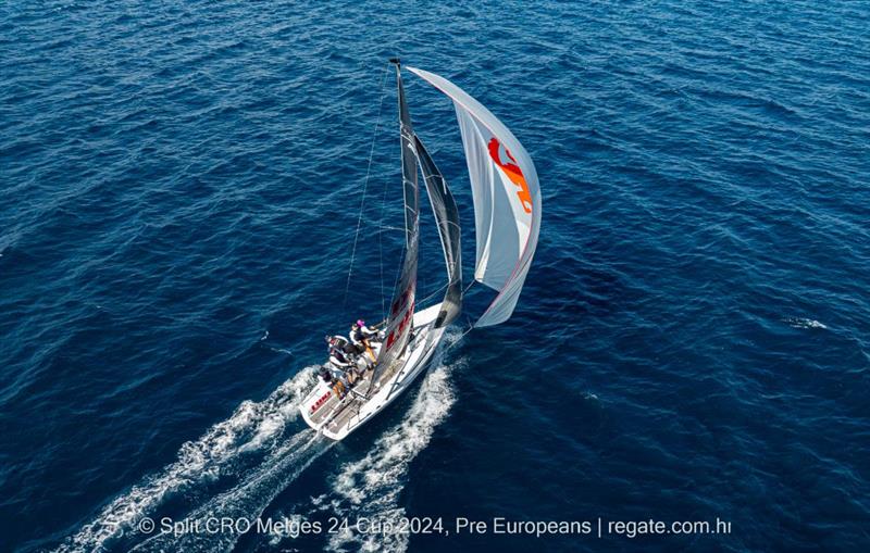 Lukasz Podniesinski's Razjaren (CRO) with Ante Cesic at the helm - 2024 Split CRO Melges 24 Cup - Pre-Europeans - photo © regate.com.hr